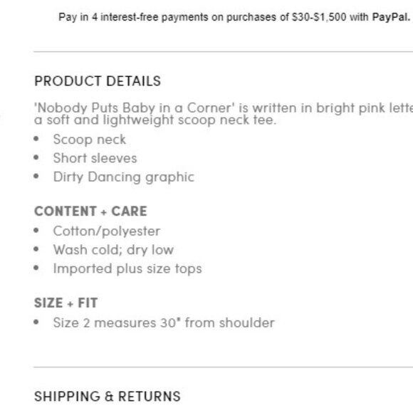 Torrid size 3 Dirty Dancing Baby Corner Grey Scoop Tee - Picture 5 of 8